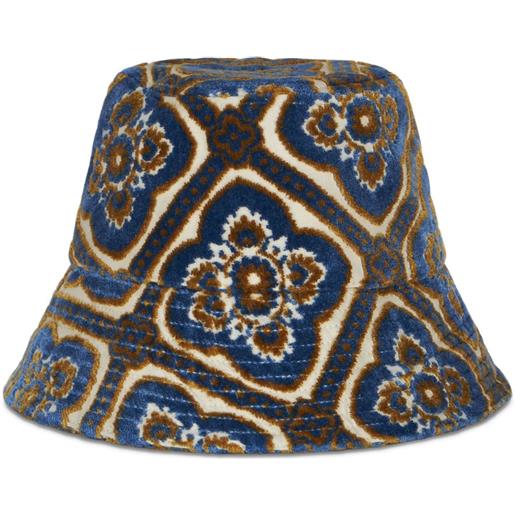 ETRO cappello bucket con motivo jacquard - blu