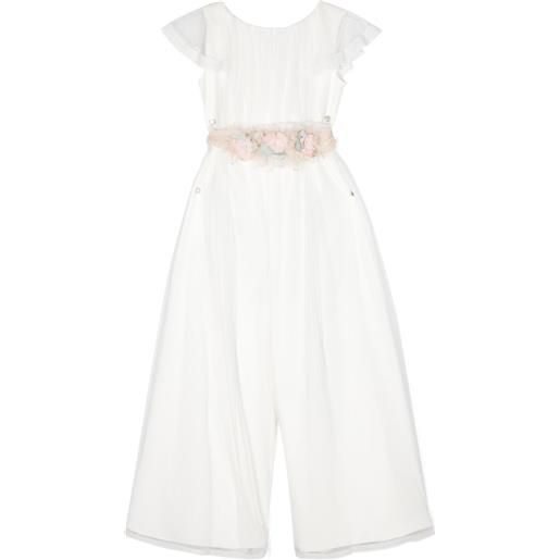 AMAYA tuta intera a gamba ampia - bianco