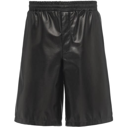 Prada bermuda con logo a triangolo - nero