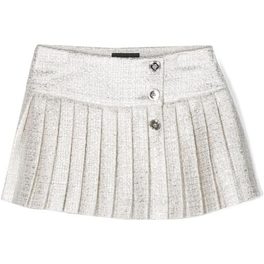 Versace Kids minigonna plissettata - argento