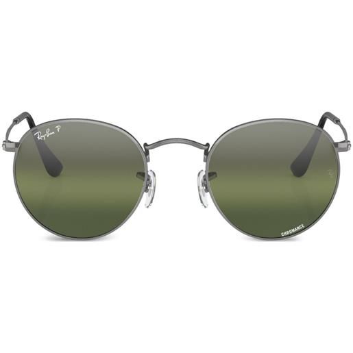 Ray-Ban occhiali da sole tondi round metal chromance - grigio