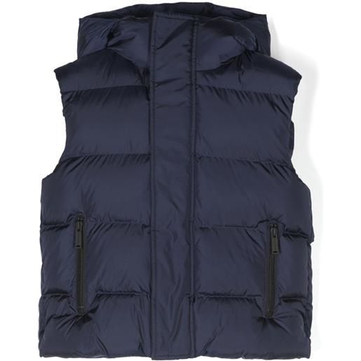 DSQUARED2 KIDS gilet imbottito con cappuccio - blu