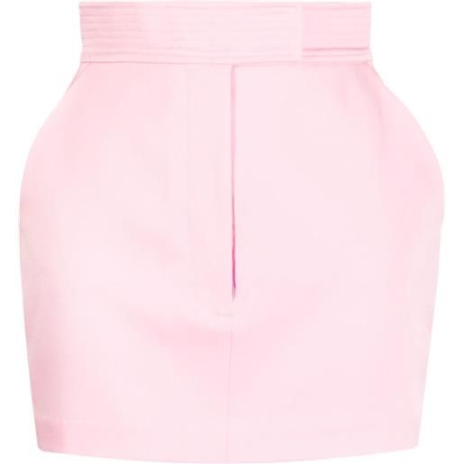 Alex Perry high-waisted satin-finish skirt - rosa