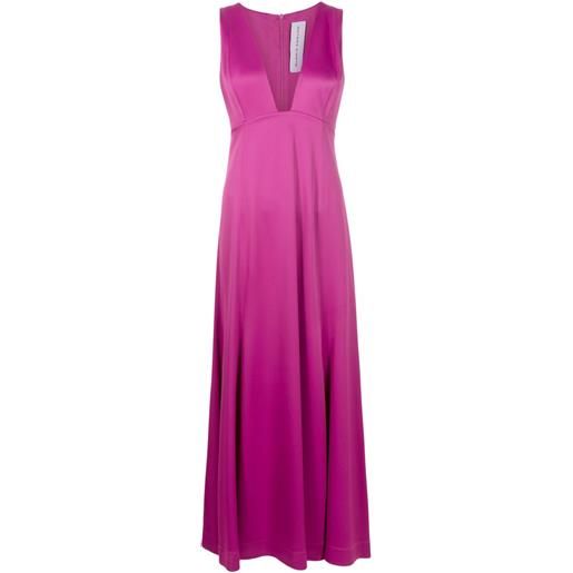 Gloria Coelho abito midi con scollo a v - viola