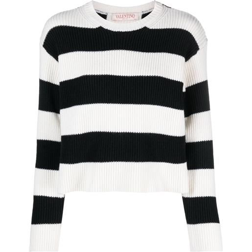 Valentino Garavani maglione a righe - nero
