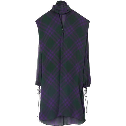 Burberry blusa a quadretti - viola