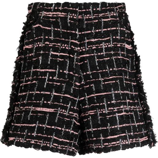 SHIATZY CHEN shorts a vita alta in tweed - multicolore