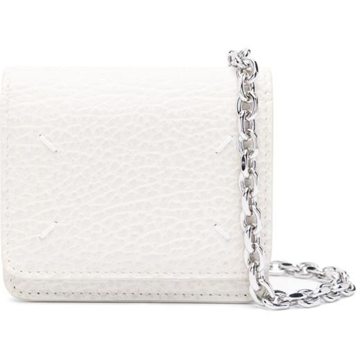 Maison Margiela portafoglio con catena - toni neutri
