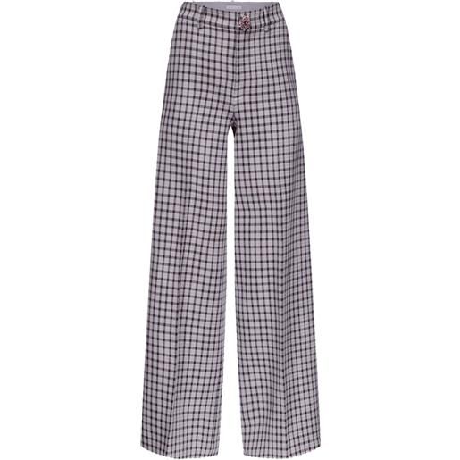 AREA pantaloni a gamba ampia - viola