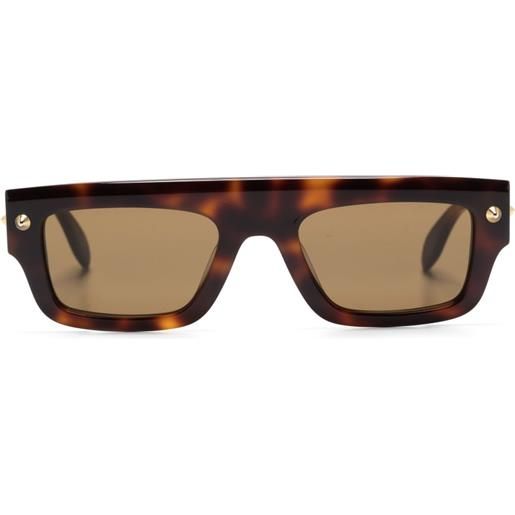Alexander McQueen Eyewear occhiali da sole spike studs - marrone