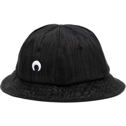 Marine Serre cappello bucket con ricamo - nero