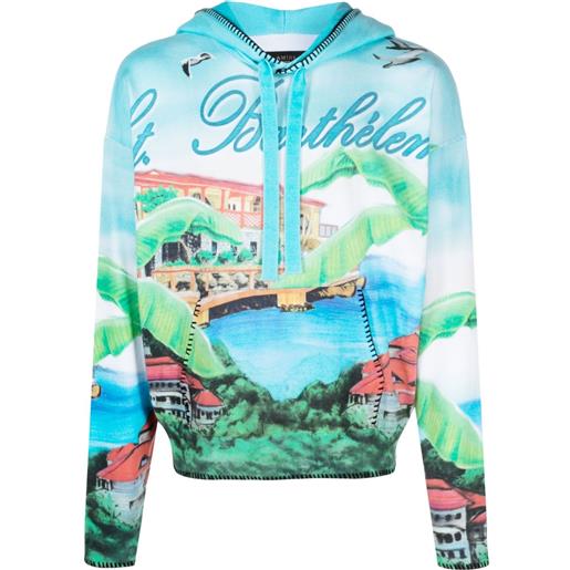 AMIRI felpa con stampa grafica - blu
