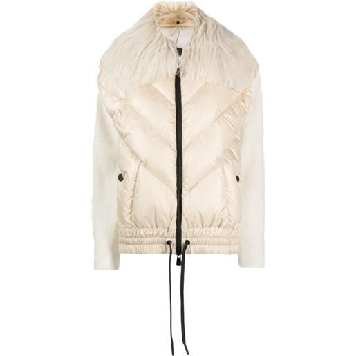 Moncler Grenoble piumino con design a inserti - toni neutri