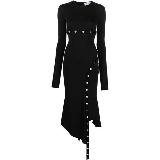 The Attico abito midi asimmetrico - nero