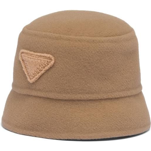 Prada cappello bucket con logo - toni neutri