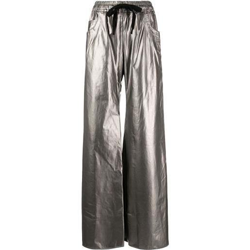 Isaac Sellam Experience pantaloni con coulisse effetto metallizzato - argento