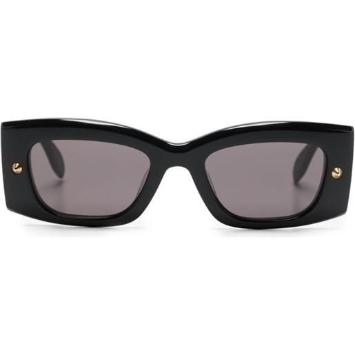 Alexander McQueen Eyewear occhiali da sole bold con stampa - nero