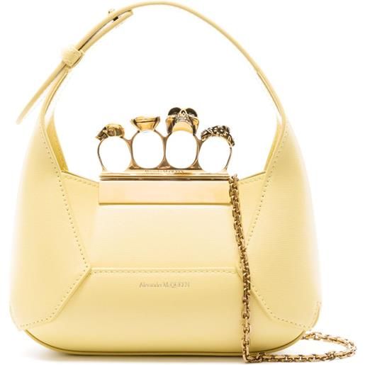 Alexander McQueen borsa passepartout the jewelled mini in pelle - giallo