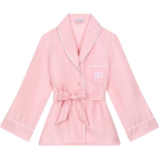 Dolce & Gabbana Kids blusa con ricamo - rosa