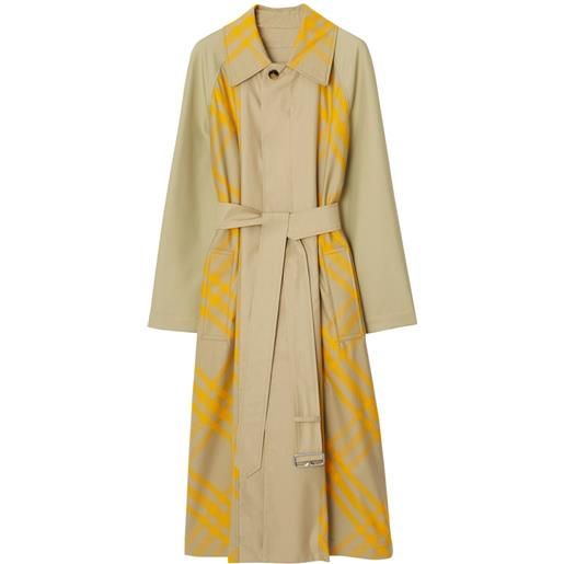 Burberry trench edk a quadri - toni neutri