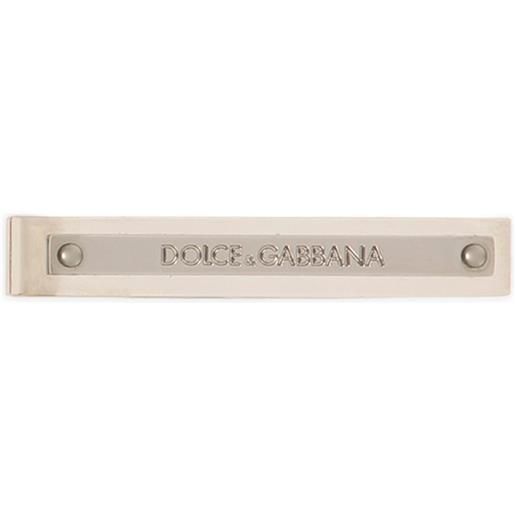 Dolce & Gabbana fermacravatta inciso - argento