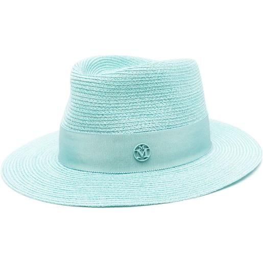 Maison Michel fedora andré intrecciato - blu