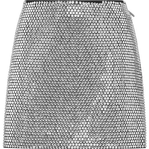 Philipp Plein minigonna con strass - nero