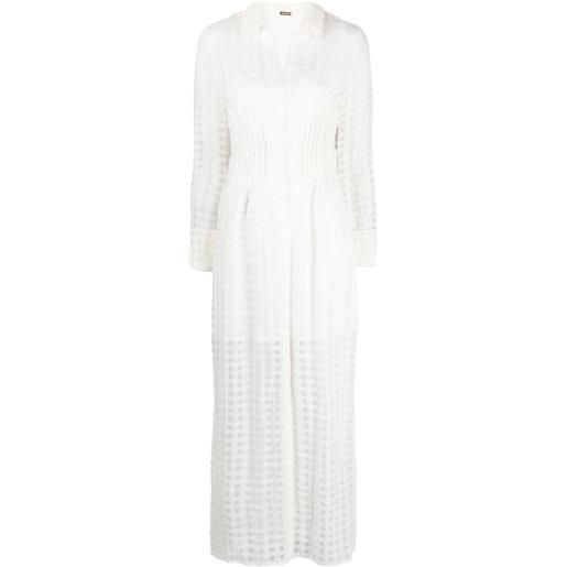 Cult Gaia abito pernille lungo a quadri - bianco