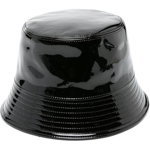 Prada cappello bucket con logo a triangolo - nero
