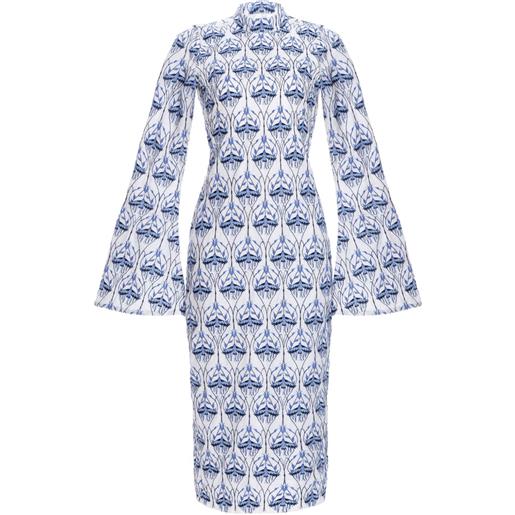 Agua By Agua Bendita abito midi marie con ricamo - bianco