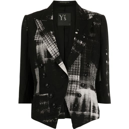 Y's blazer a quadri - nero