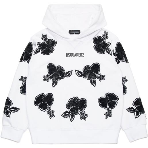 DSQUARED2 KIDS felpa con cappuccio - bianco