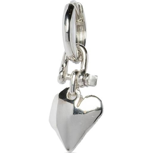 Parts of Four orecchino jazz's solid heart in argento sterling