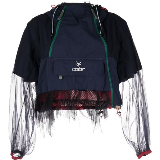 Kolor giacca con stampa - blu