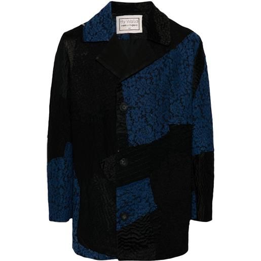 By Walid cappotto monopetto con design color-block - nero