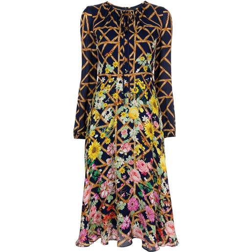 Mary Katrantzou abito garland con stampa - blu
