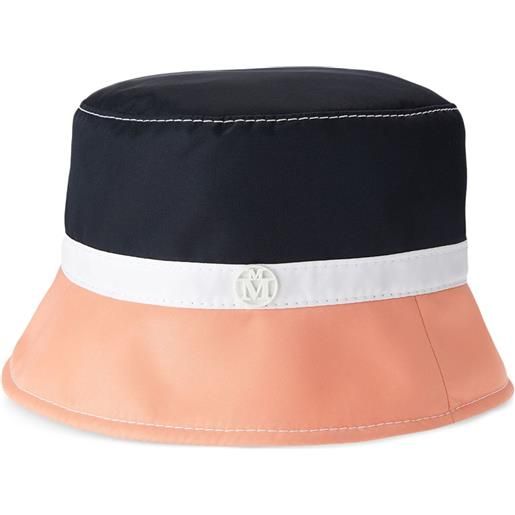 Maison Michel cappello bucket axel a righe - rosa