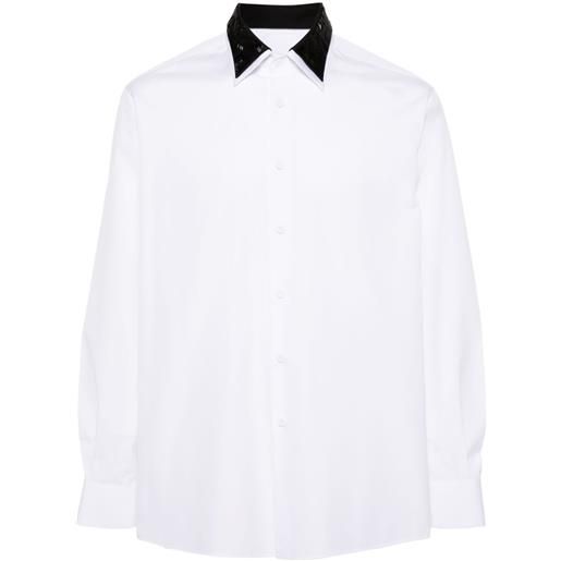 Prada camicia con colletto ampio - bianco