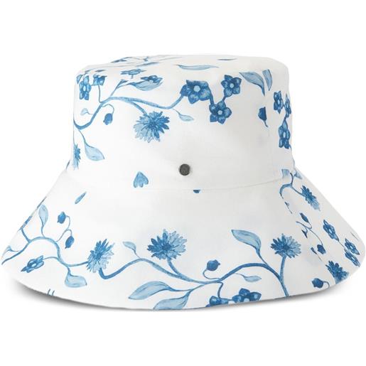 Maison Michel cappello bucket charlotte a fiori - bianco
