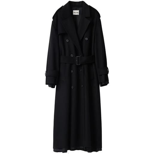 Miu Miu trench doppiopetto - nero