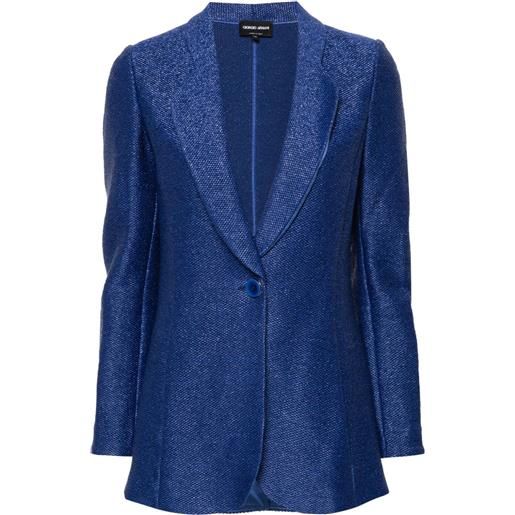 Giorgio Armani blazer con motivo jacquard - blu