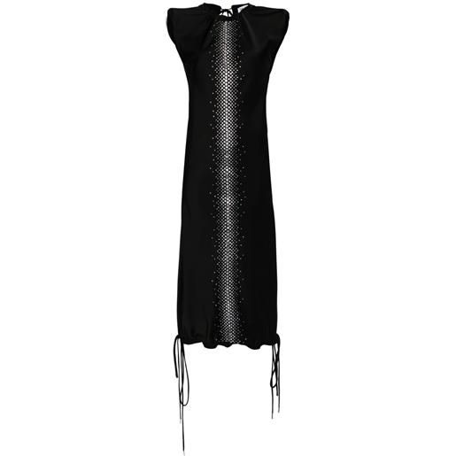 The Attico abito midi con strass - nero