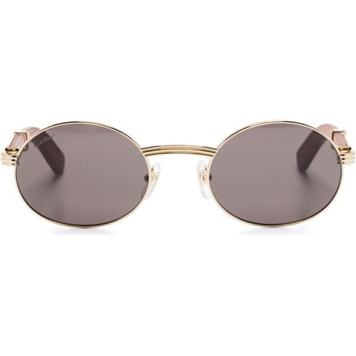 Cartier Eyewear occhiali da sole ovali - oro