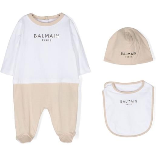 Balmain Kids pigiama con applicazione - bianco
