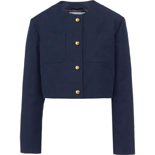 Prada giacca monopetto crop - blu
