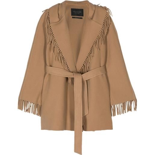 Balenciaga cardigan lungo con cappuccio - toni neutri