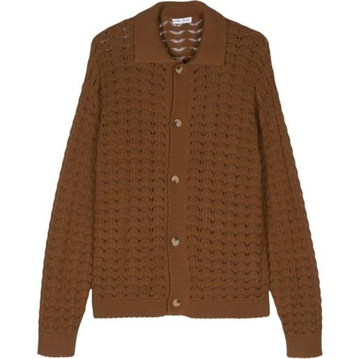 Cmmn Swdn cardigan einar all'uncinetto - marrone