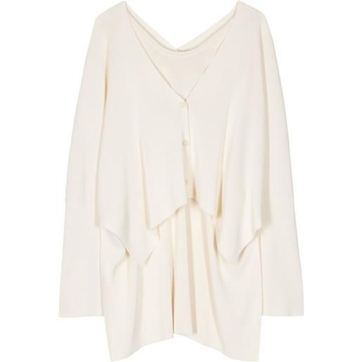 Isabel Benenato cardigan con scollo a v - toni neutri