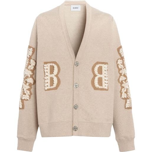 Barrie cardigan con logo b - toni neutri