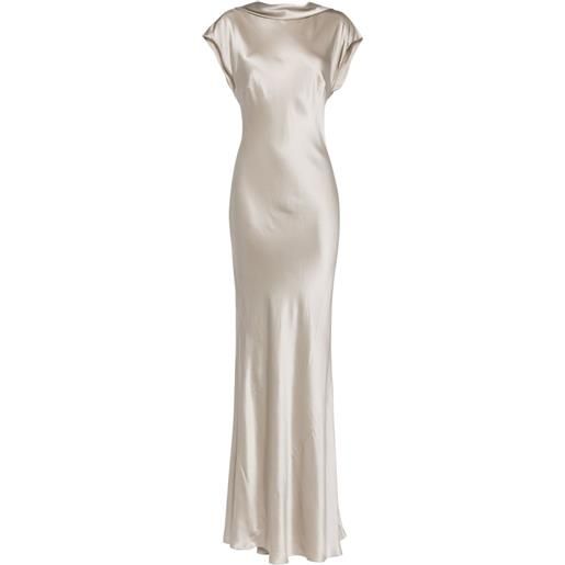 Michelle Mason abito da sera con schiena scoperta - grigio